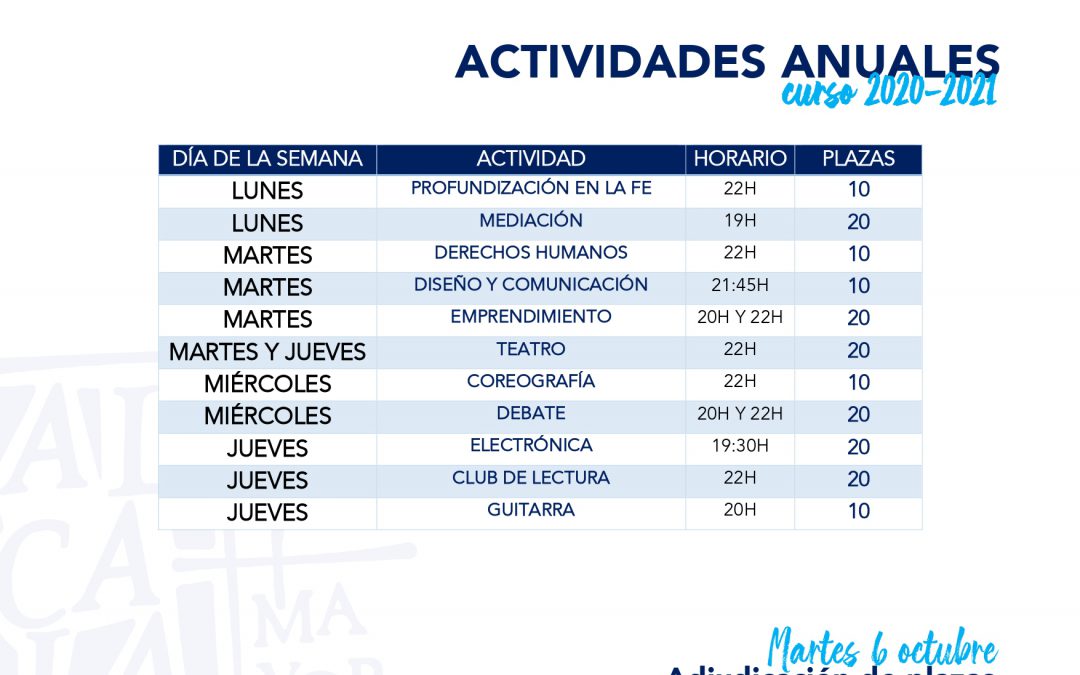 Apostamos por las Actividades