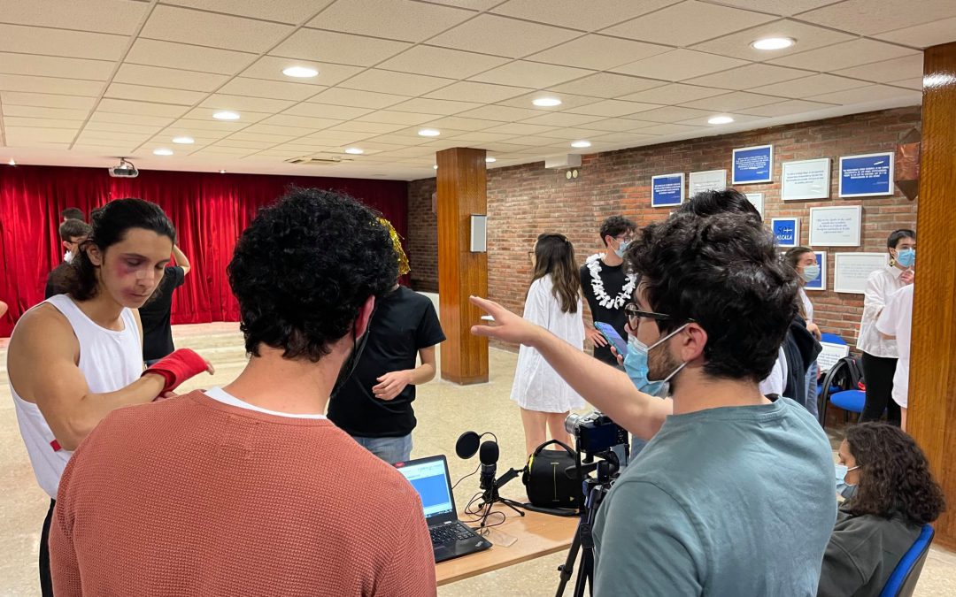 Rodaje de la obra «Antigona»