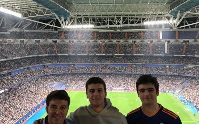 Partido de Champions League en el Santiago Bernabéu