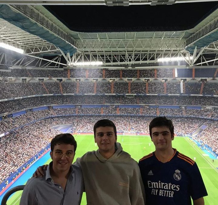 Partido de Champions League en el Santiago Bernabéu